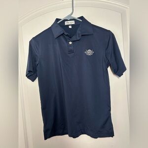 Peter Millar Boy’s Navy Blue Golf Polo size Medium (8-10) preppy summer